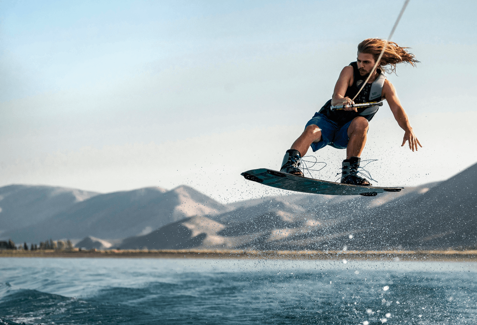 Wakeboarding action